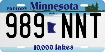 MN license plate 989NNT