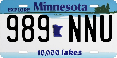 MN license plate 989NNU