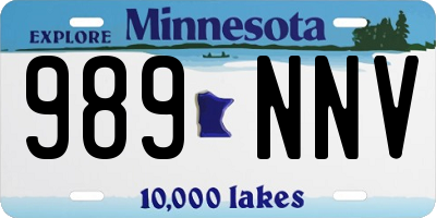MN license plate 989NNV