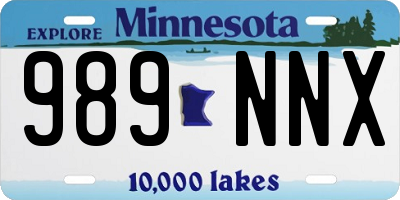 MN license plate 989NNX