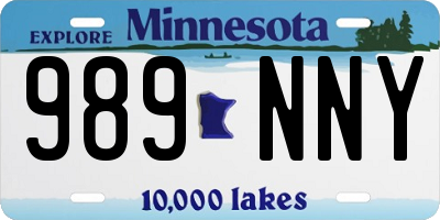 MN license plate 989NNY