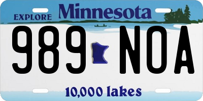 MN license plate 989NOA