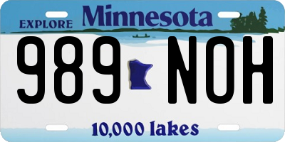 MN license plate 989NOH