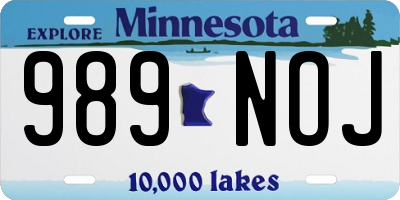 MN license plate 989NOJ