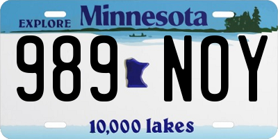 MN license plate 989NOY