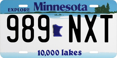 MN license plate 989NXT
