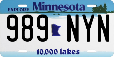 MN license plate 989NYN