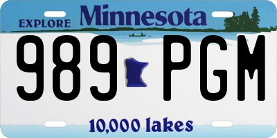 MN license plate 989PGM