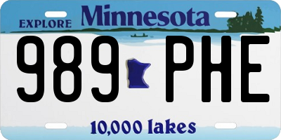 MN license plate 989PHE