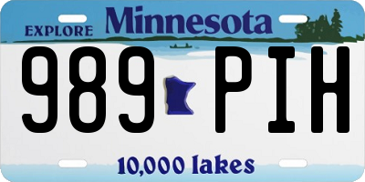MN license plate 989PIH