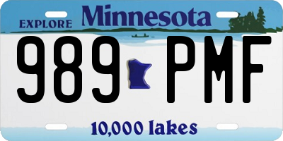 MN license plate 989PMF