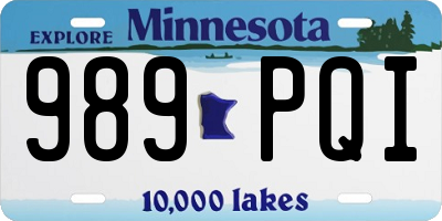 MN license plate 989PQI