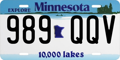 MN license plate 989QQV