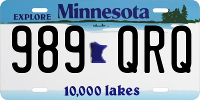 MN license plate 989QRQ