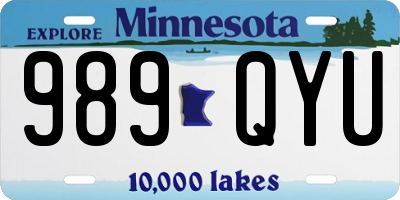 MN license plate 989QYU