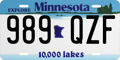 MN license plate 989QZF
