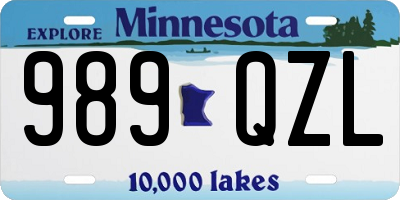 MN license plate 989QZL