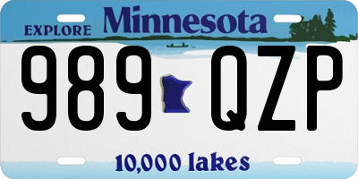 MN license plate 989QZP