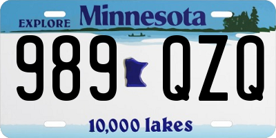 MN license plate 989QZQ