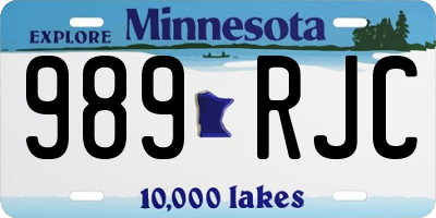 MN license plate 989RJC