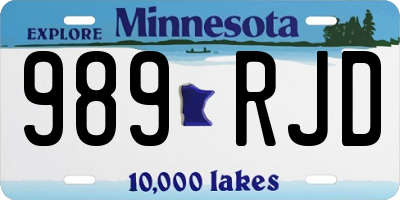 MN license plate 989RJD