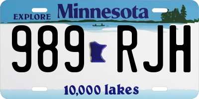 MN license plate 989RJH