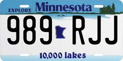 MN license plate 989RJJ