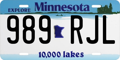 MN license plate 989RJL