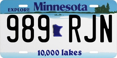 MN license plate 989RJN