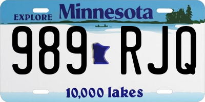 MN license plate 989RJQ