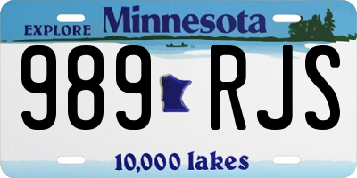 MN license plate 989RJS