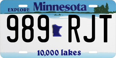 MN license plate 989RJT