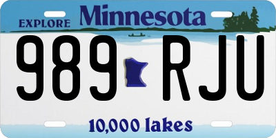MN license plate 989RJU