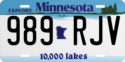 MN license plate 989RJV