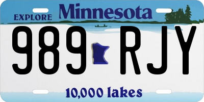 MN license plate 989RJY