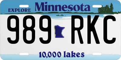 MN license plate 989RKC