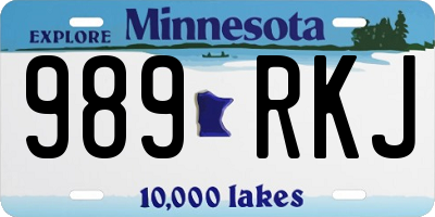 MN license plate 989RKJ