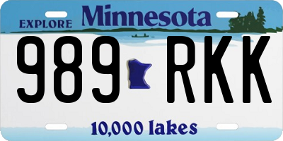 MN license plate 989RKK