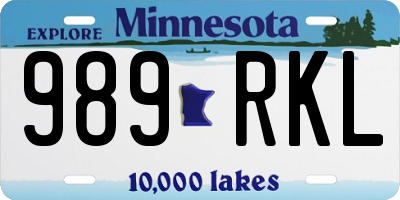 MN license plate 989RKL