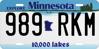 MN license plate 989RKM