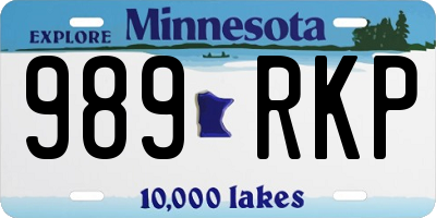 MN license plate 989RKP