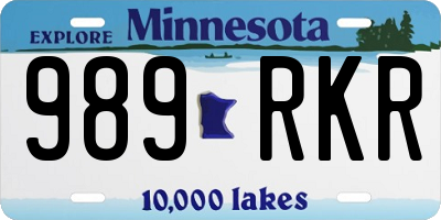MN license plate 989RKR