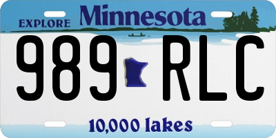 MN license plate 989RLC