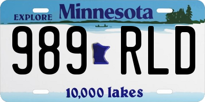 MN license plate 989RLD