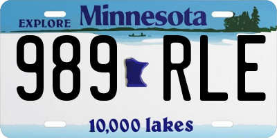 MN license plate 989RLE