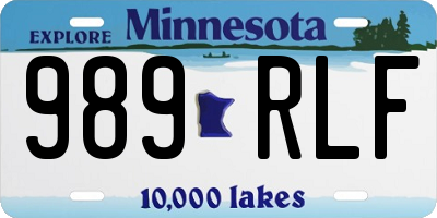MN license plate 989RLF