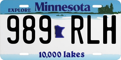 MN license plate 989RLH