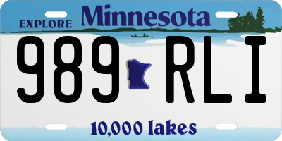 MN license plate 989RLI
