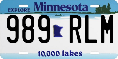 MN license plate 989RLM
