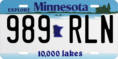 MN license plate 989RLN